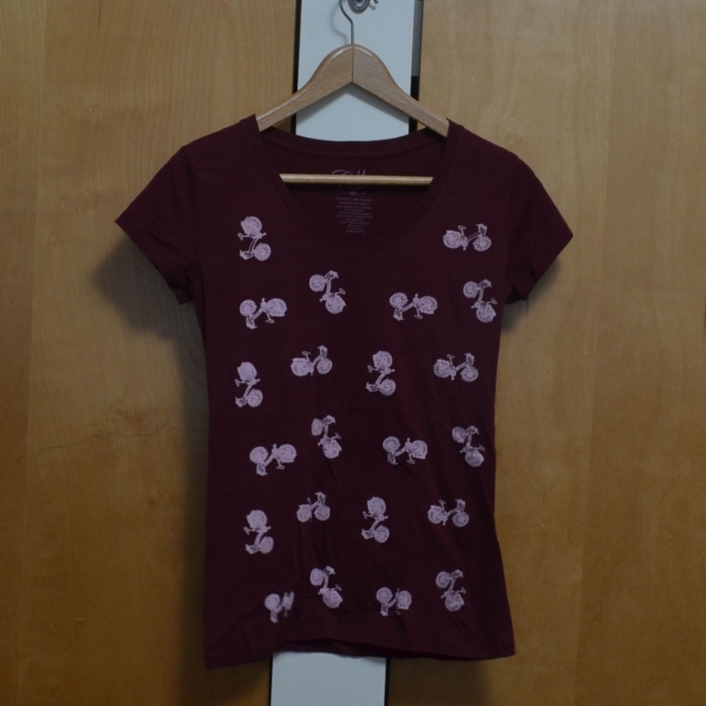 NWOT Maroon & Pink Bicycle Tee | 2 for $10 Bundle
